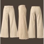 Calça recortes sarja