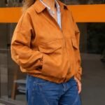 Jaqueta bomber suede
